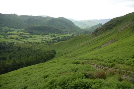 The descent into Borrowdale from Catbells