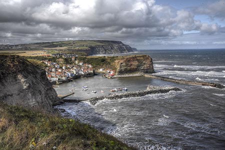 Staithes seen from the Cleveland Way on the approach from Port Mulgrave