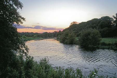 Sunset over the River Lee, Hertfordshire