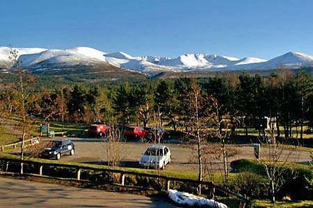 A view of the Cairngorms from the Visitor Centre
