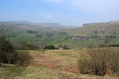 Wharfe and Ingleborough from Oxenber Wood