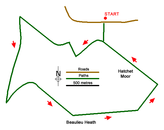 Route Map - RAF Beaulieu near East Boldre Walk