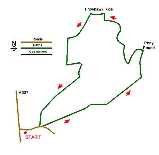Route Map - Brockenhurst Circular Walk