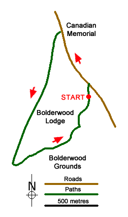 Route Map - Bolderwood & Canadian Memorial Walk
