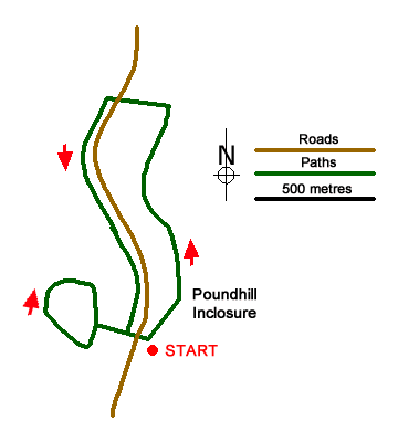 Route Map - Blackwater Tall Tree trail near Lyndhurst Walk