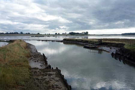View east from Blythburgh Bridge over the River Blyth
