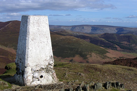 The Summit and Trig Pillar of Moel Morfydd