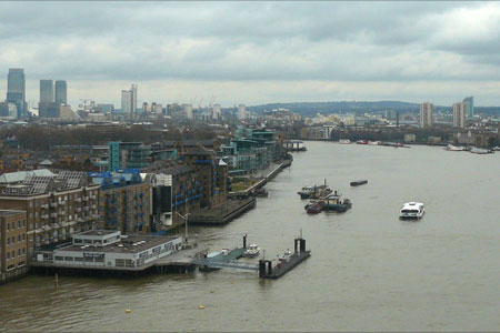 Looking down the river from Tower Bridge