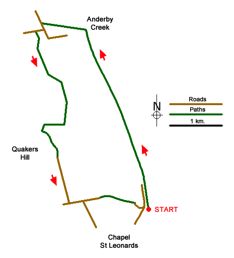 Route Map - Anderby Creek Walk
