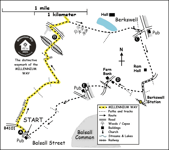 Route Map - Balsall Common & Berkswell Circular Walk
