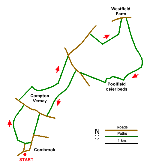 Route Map - Compton Verney Circular Walk
