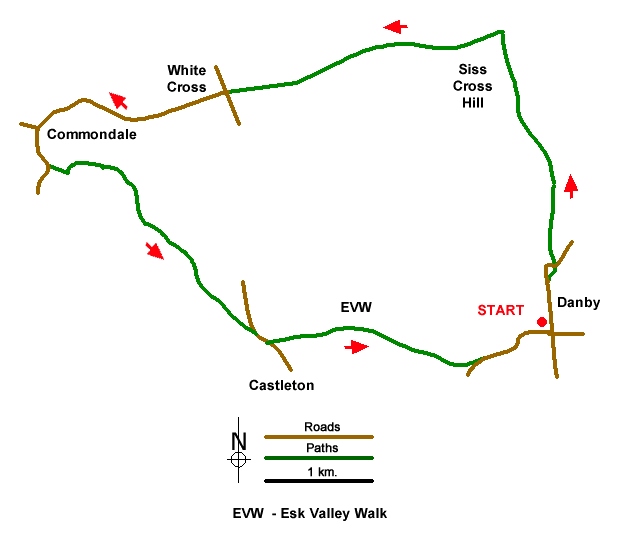 Route Map - Commondale & Esk Valley Walk