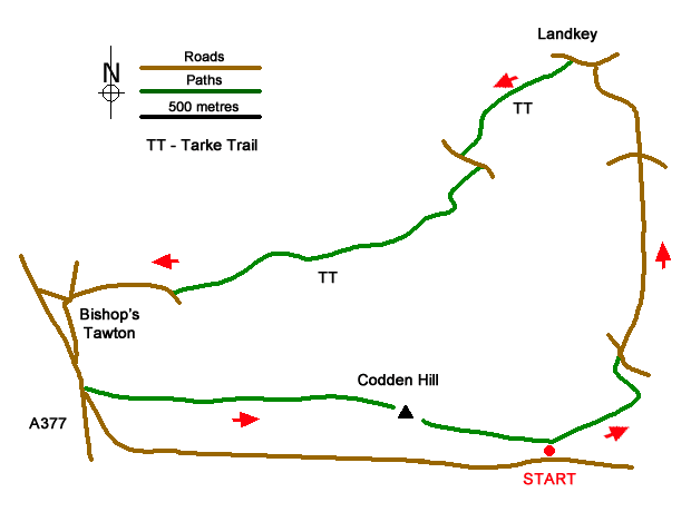 Route Map - Codden Hill Circular Walk