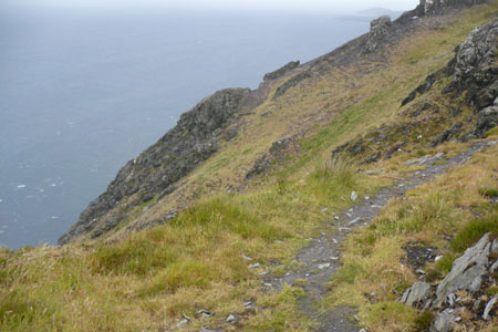 Bradda Head with the path close to the cliff