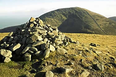 Mourne Wall makes a rapid descent from Slieve Donard